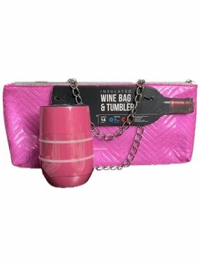 Insulated Wine bag & tumbler pink great gift